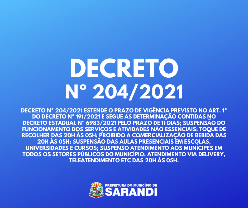 Decreto Nº 204/2021